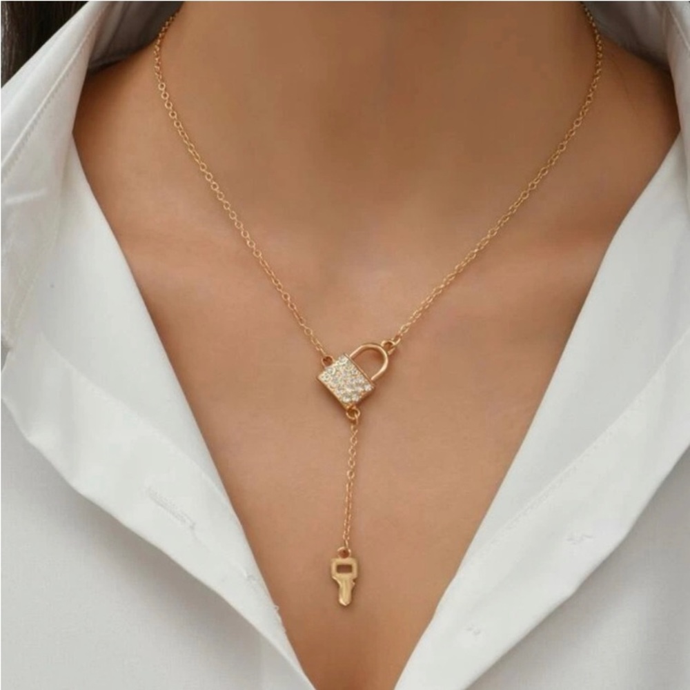 Gold Lock & Key Necklace